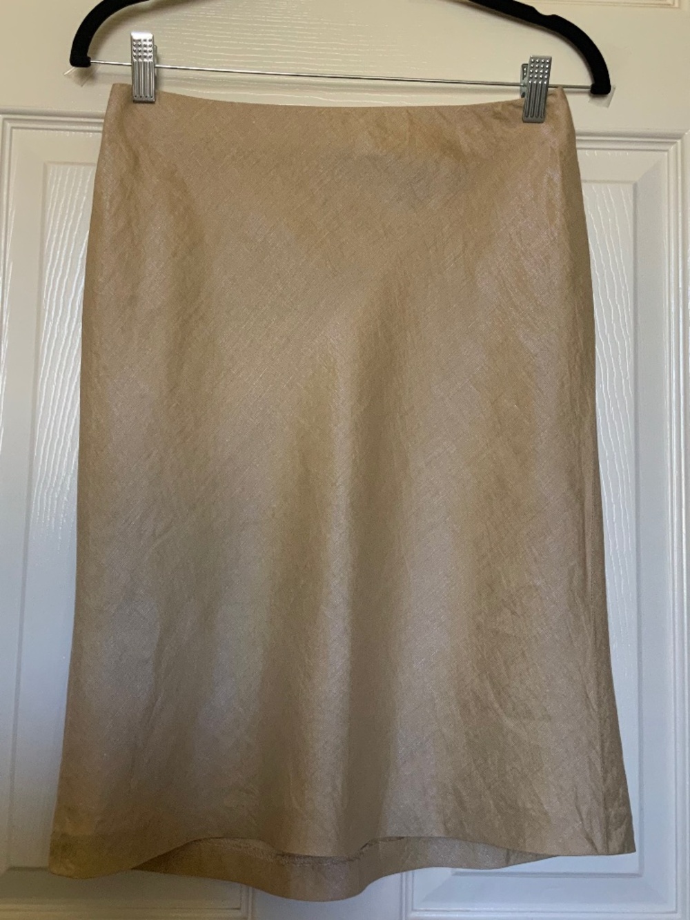 Bebe Y2K Tan Linen/Lurex Skirt Made in Italy